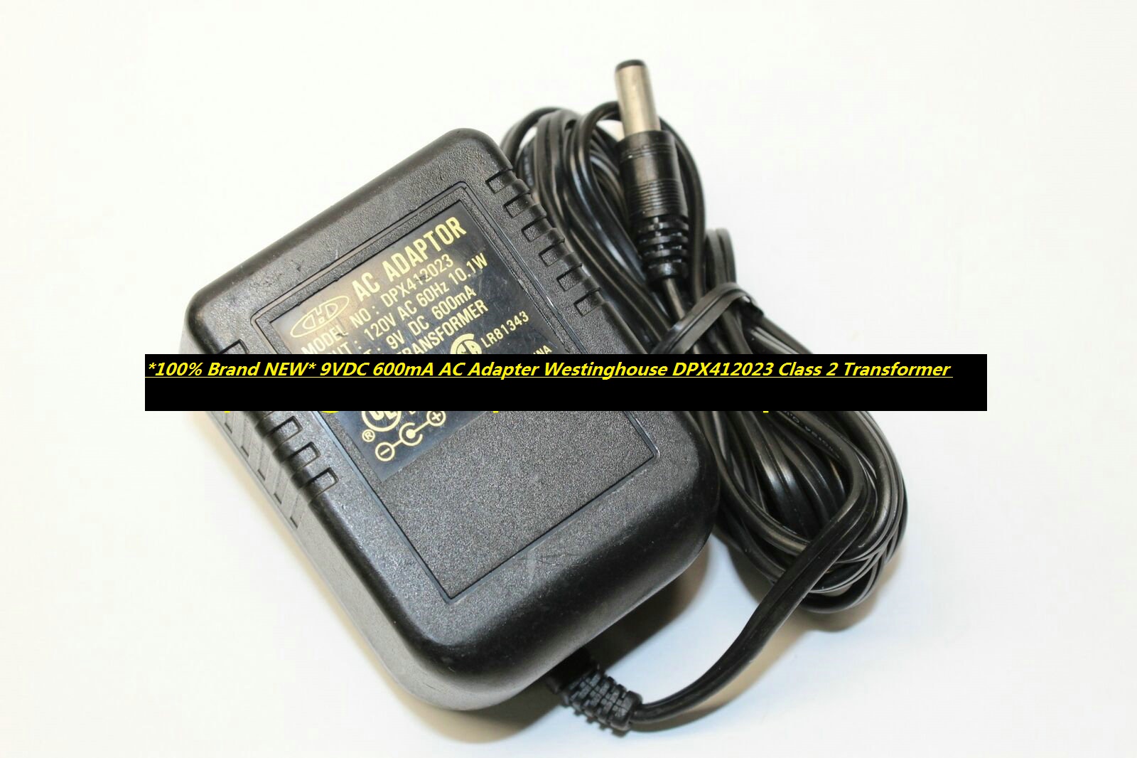 *100% Brand NEW* 9VDC 600mA AC Adapter Westinghouse DPX412023 Class 2 Transformer Power POWER SUPPLY *100% Brand NEW* 9VDC 600mA AC Adapter Westinghouse DPX412023 Class 2 Transformer Power POWER SUPPLY